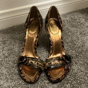 Baby Phat Gold and Leopard Heels
